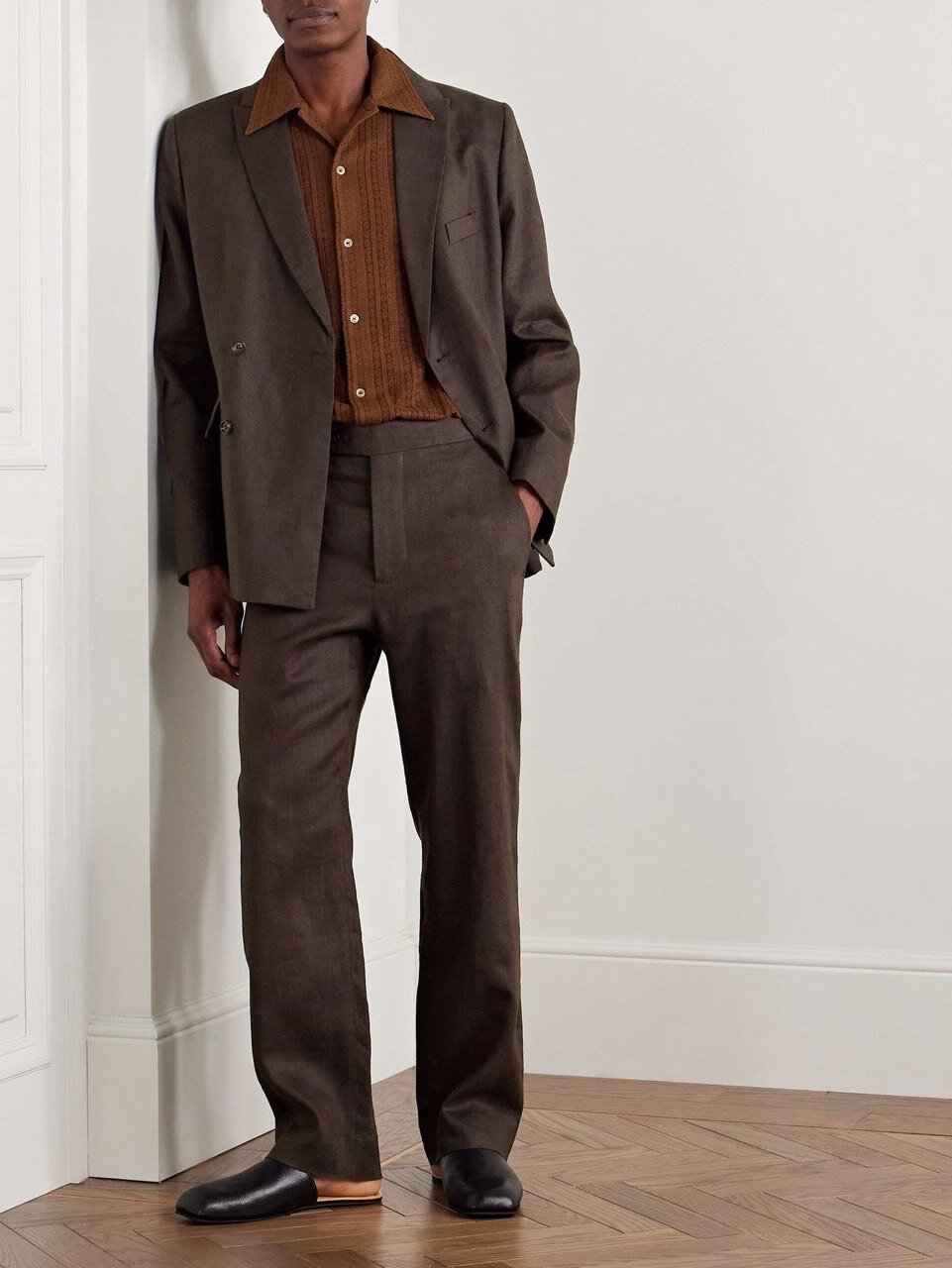 Olive brown suit
